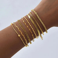 Elegant Gold-Plated Herringbone Bracelet™