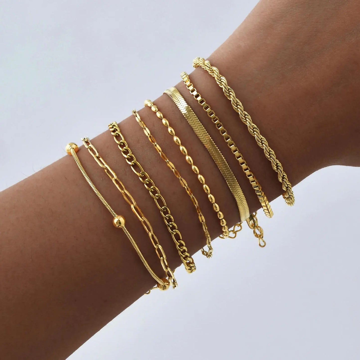 Elegant Gold-Plated Herringbone Bracelet™