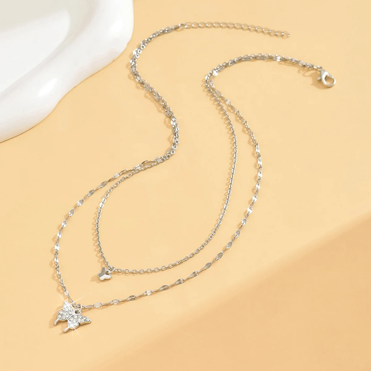 Sparkling Double Layer Butterfly Necklace™