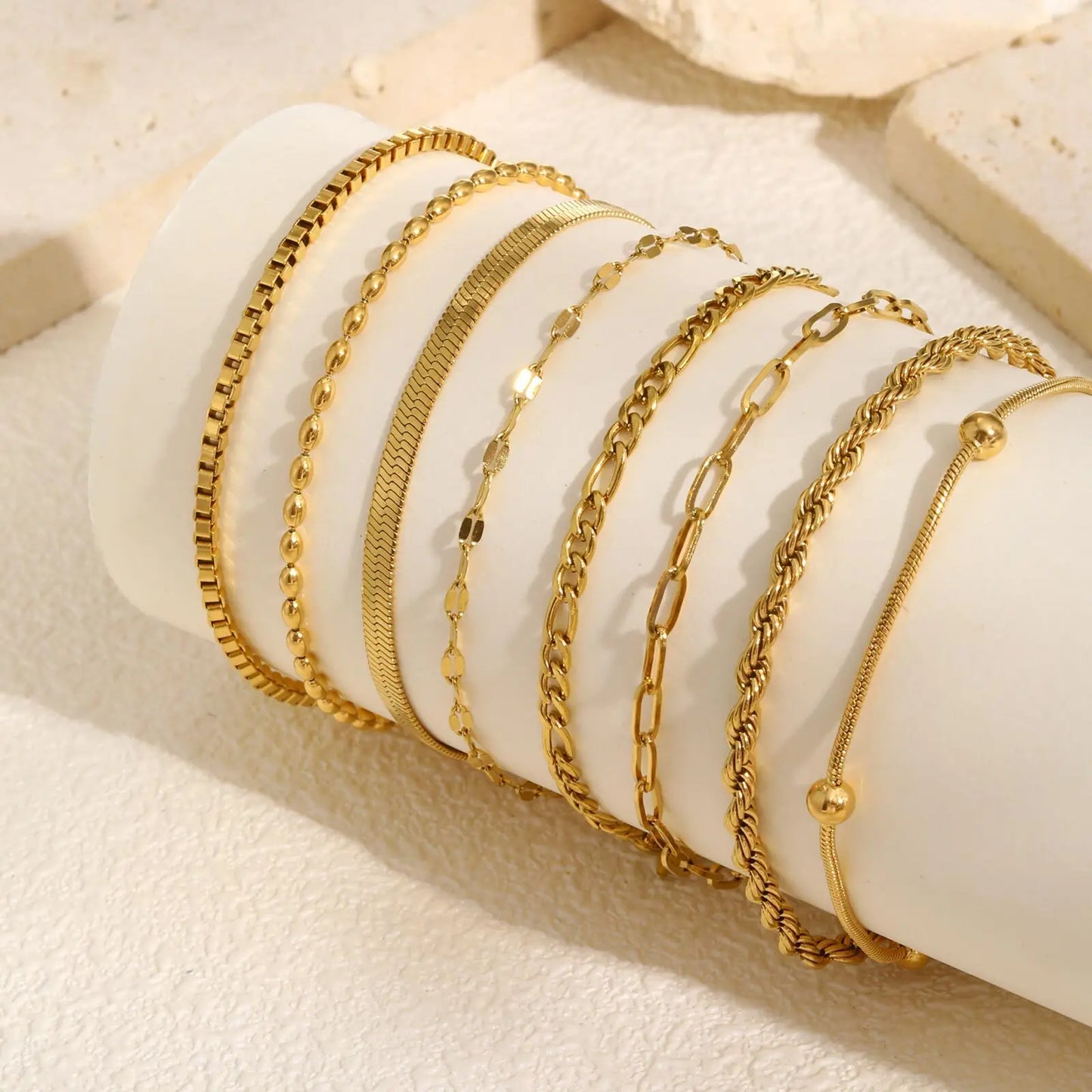 Elegant Gold-Plated Herringbone Bracelet™